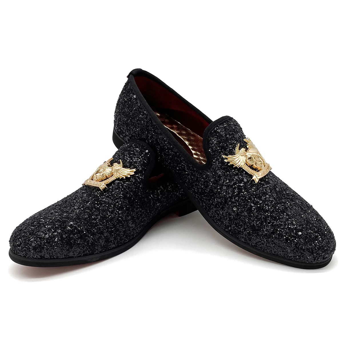 Sequins Designer dress shoes for men and women Luxury loafers suede leather casual loafers flats office black Sequined shoes with dust bag
