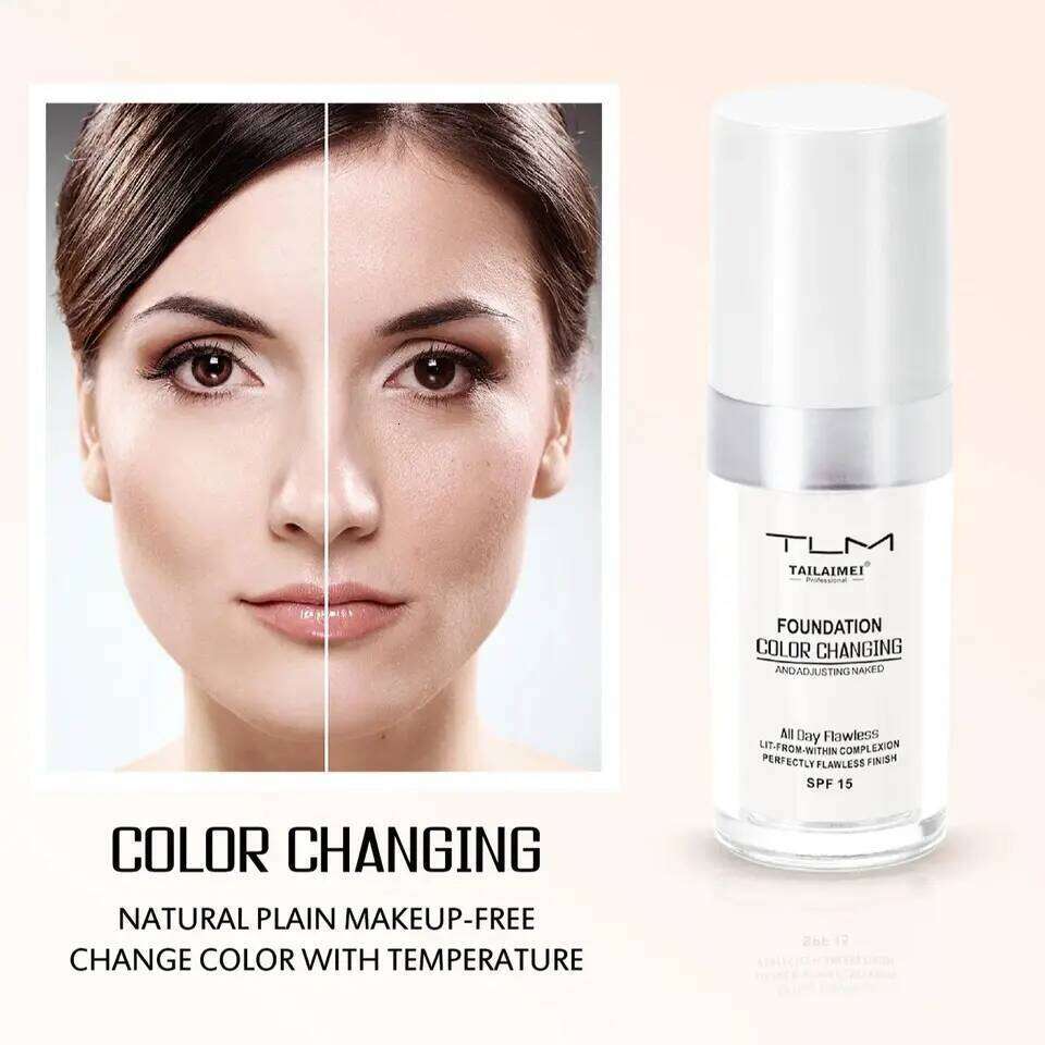 30ml Magic Color Changing Foundation Liquid Soft Matte Long Lasting Hydrating Base Maquiagem Korea Makeup 26L0306