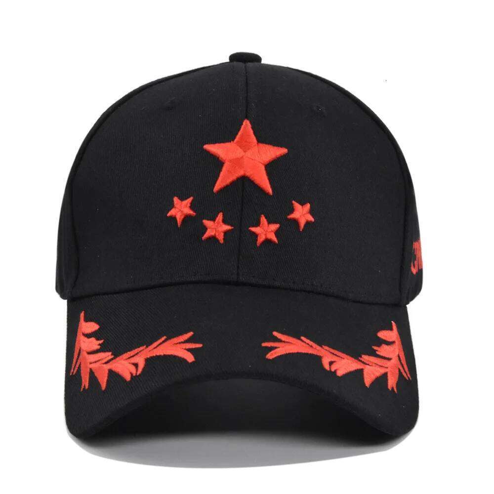Baseball Snapback Hat China flag Letters embroidery Pentagram Sun hat Spring Autumn baseball cap Hip Hop Fitted Cap Y260304