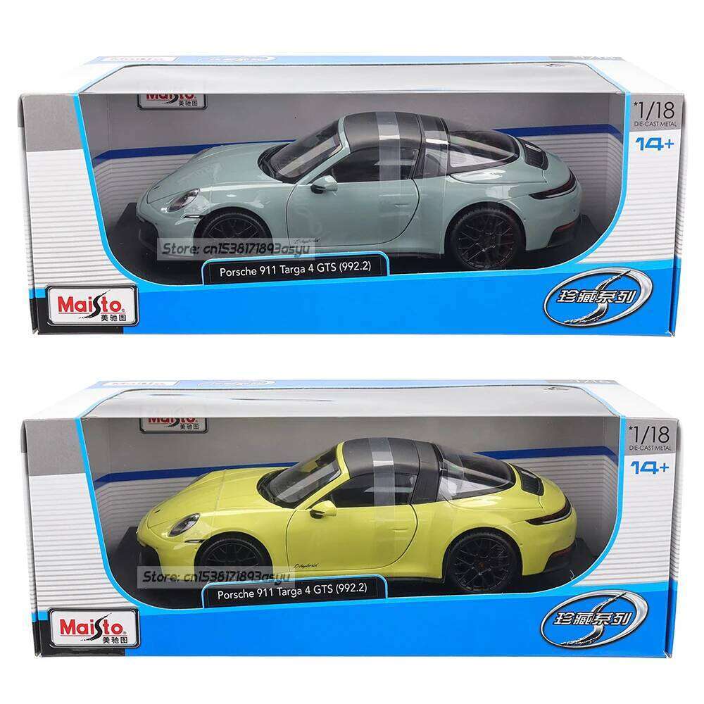 Maisto 1:18 Porsche 911 Tarqa 4 GTS 992.2 Coupe car Alloy Model Classic Car Decoration Collection gift box packaging Z260306