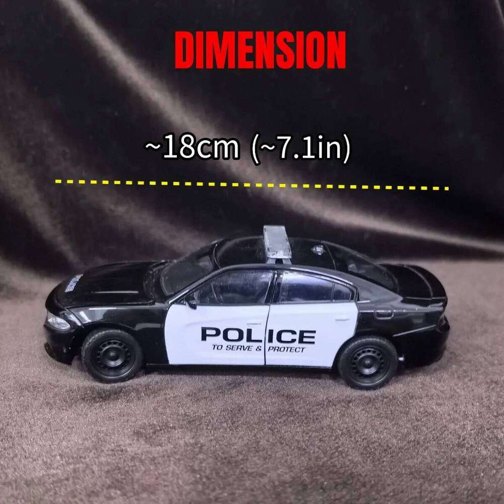 Limited 1:24 Scale Dodge Charger Pursuit 2016 Car Model, Luxury Vehicle Miniature Replica Figure Kid Xmas Gift Toy Z260306