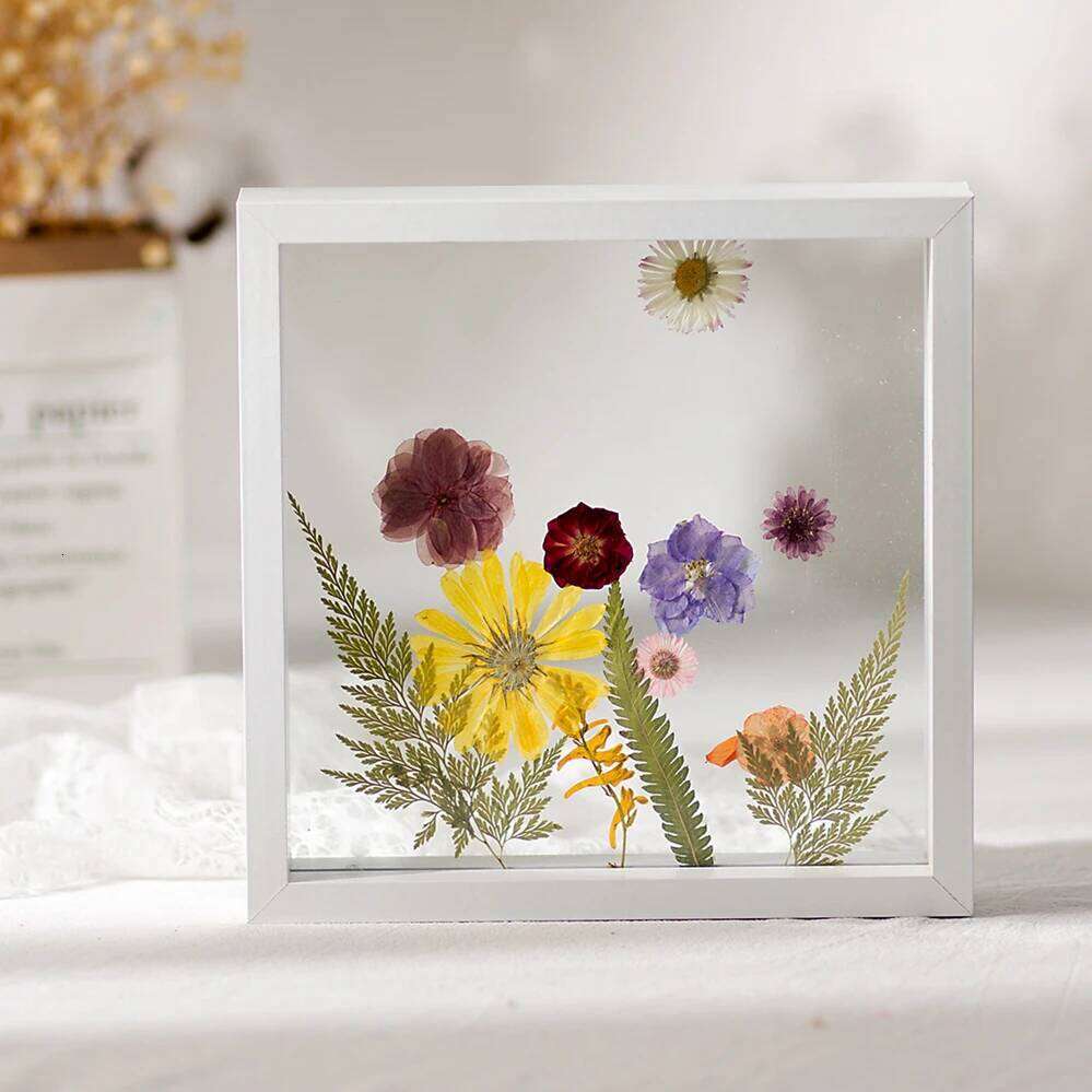 Wood Specimen With Real Glass Frame,Picture For Wedding Picture Frame Desktop Photo Decor H260306