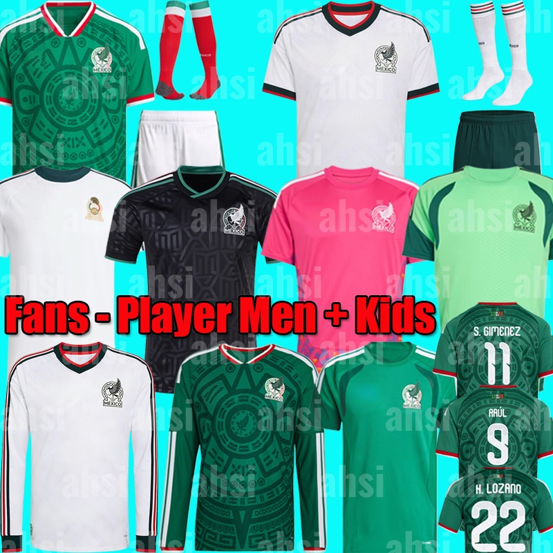 Green Mexico jersey 2026 World Cup Home away Kit soccer jerseys A. VEGA C. HUERTA L. ROMO RAUL football shirts men kids kit set Third goalkeeper training women