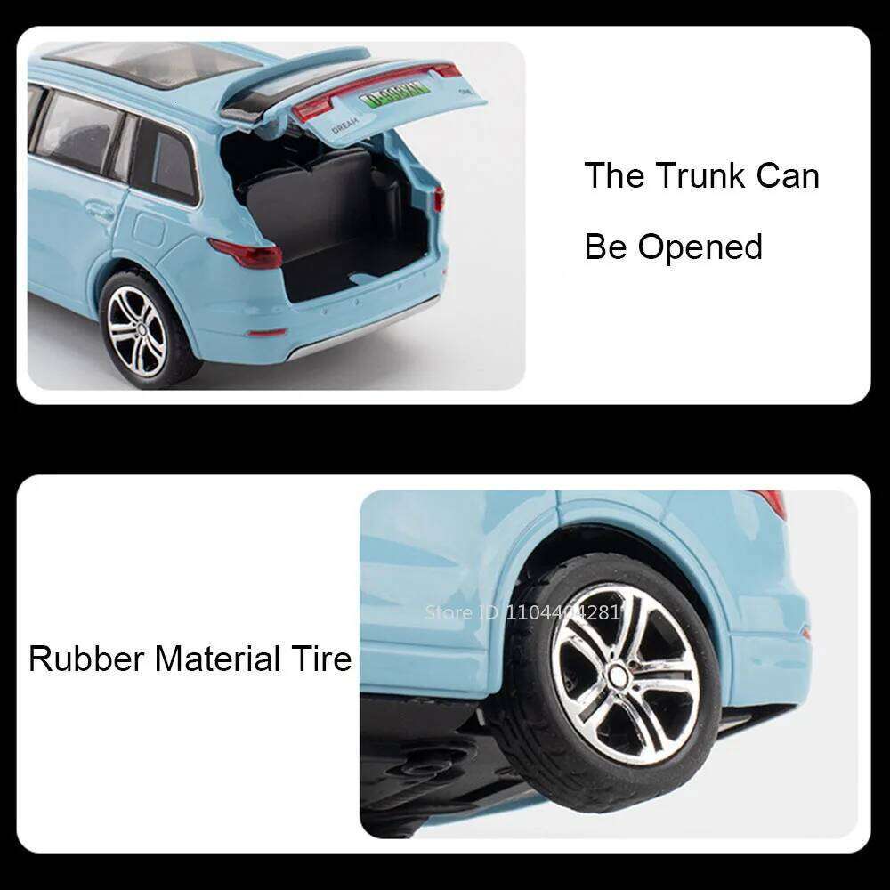 1:32 LEADINGIDEAL ONE NIO ES8 Cars Toys Alloy Diecast Models Doors Opened Sound Light Pull Back New Energy Vehicles Kids Present Z260306