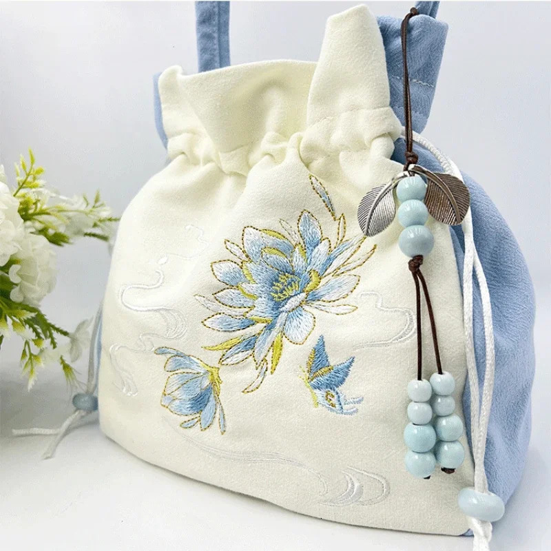 2026 Chinese Style Tote Bag Embroidery Handbag Trend Handheld Bucket Fashion Handbags and Purses 260307