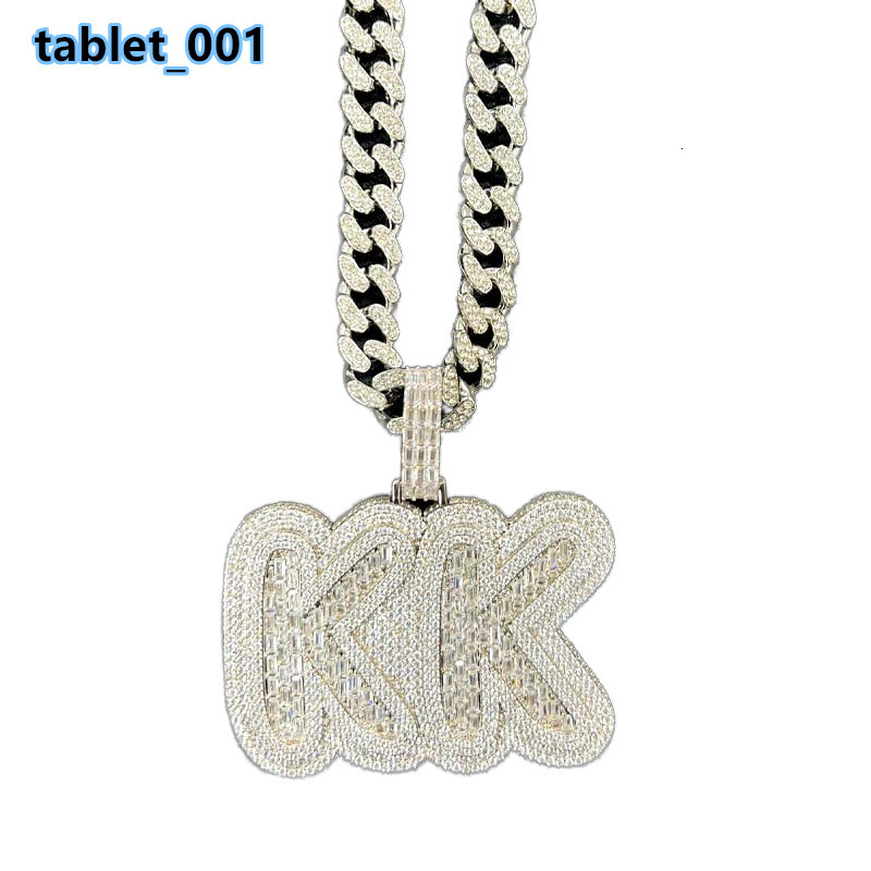2024 Hip Hop High Quality Stainless Steel Moissanite Pendant Fashionable Ice Out Letters 1 Piece for Parties