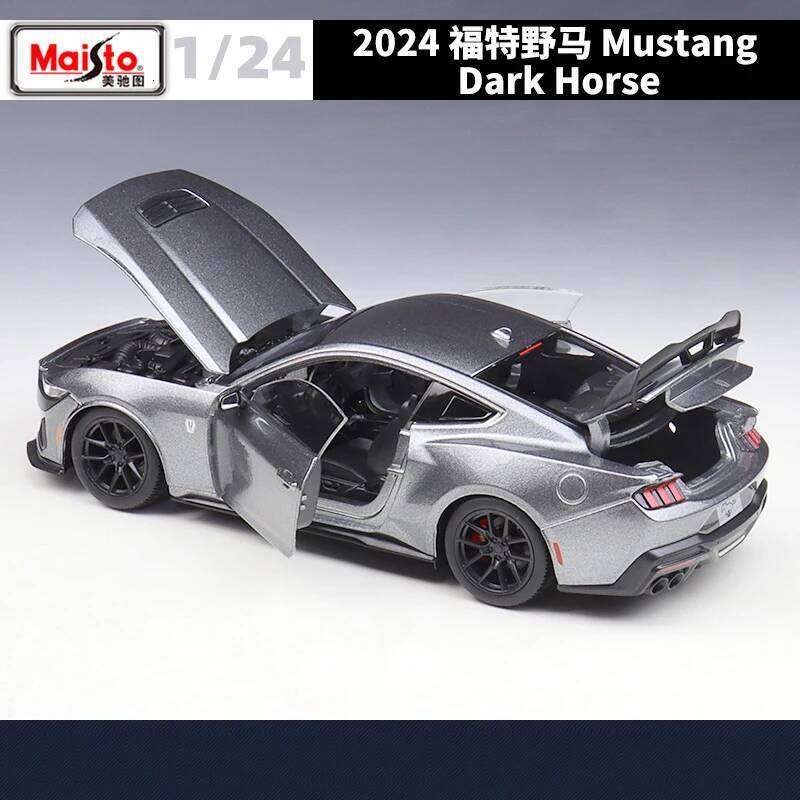 Maisto 1:24 Ford Mustang Dark Horse 2024 Alloy Diecasts & Toy Vehicles Miniature Scale Model Car For Children Z260306