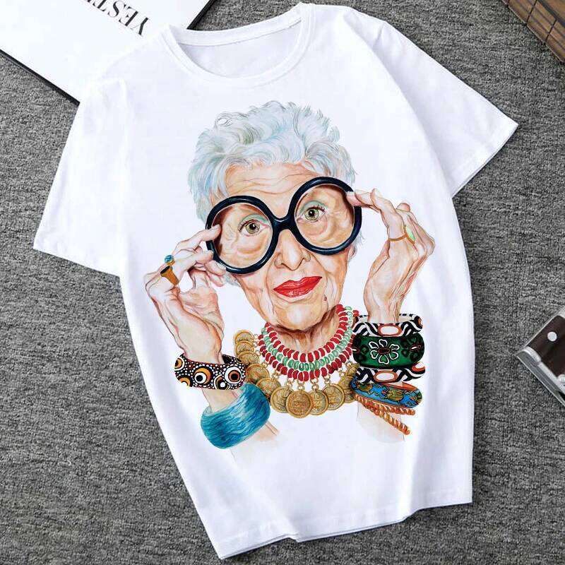 Large Size Women Summer 2021 Print Cartoon Art Loose Casual Harajuku Streetwear Short Sleeve O-Neck Female T-shirt Tops XJ260306