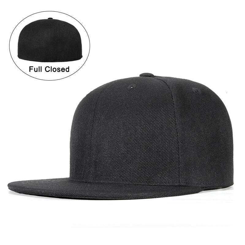 Bone Snapback Full Closed Baseball Men Women 6 Planas Hip Hop Hat Fitted Size Flat Brim Summer Cap Casquette Y260304