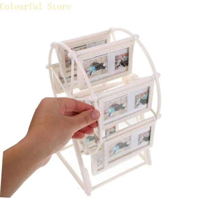 X7XD Decorative Desk Photo Display Rotating Ferris Wheel Picture Frame H260306