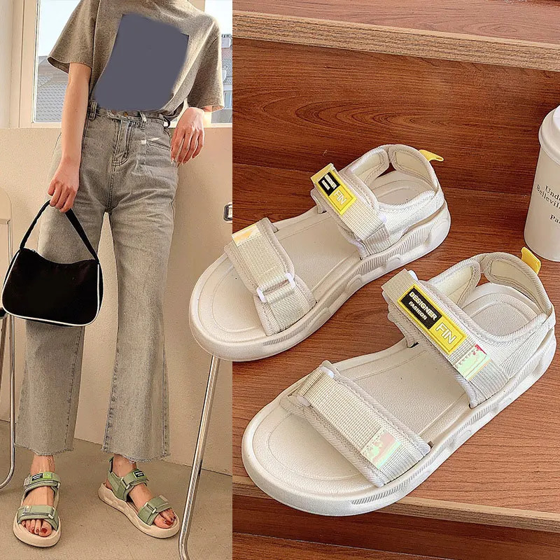Womens Sandals Fashion Thick Soled Non Slip Comfortable Outer Wear Seaside Sandalias for Summer Buckle Strap Beach 260306