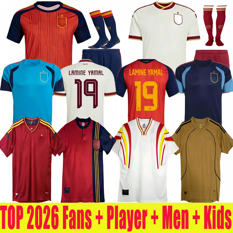 spain Jersey 2026 2027 Soccer shirts MORATA FERRAN CARVAJAL 26 27 National Team Football jersey Men Kids Kit LAMINE YAMAL Camiseta Espana RODRI retro style