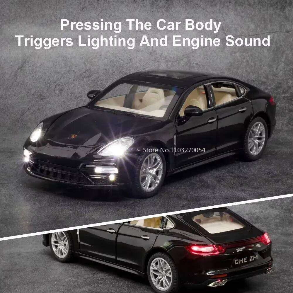 1:24 Alloy Panamera Cayenne S Diecast Miniature Models Toys Car Ornament Sound Light Pull Back Vehices Fashion Decorations Gifts Z260306