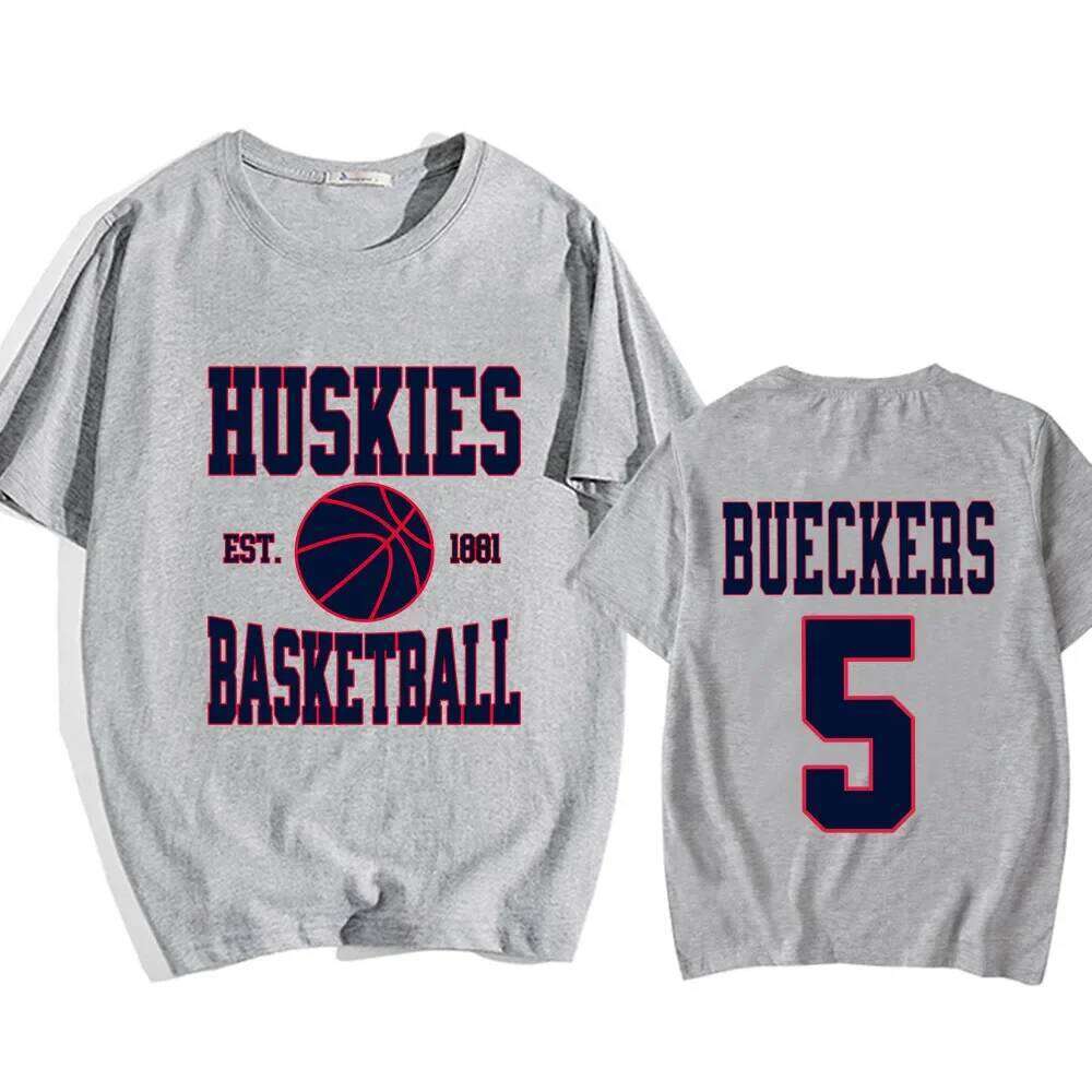 Paige Bueckers Number 5 T-shirts Double Side Graphic Printing Tee-shirt Short Sleeve Comfortable Tshirts Men/Women Tees XJ260306 XJ260306