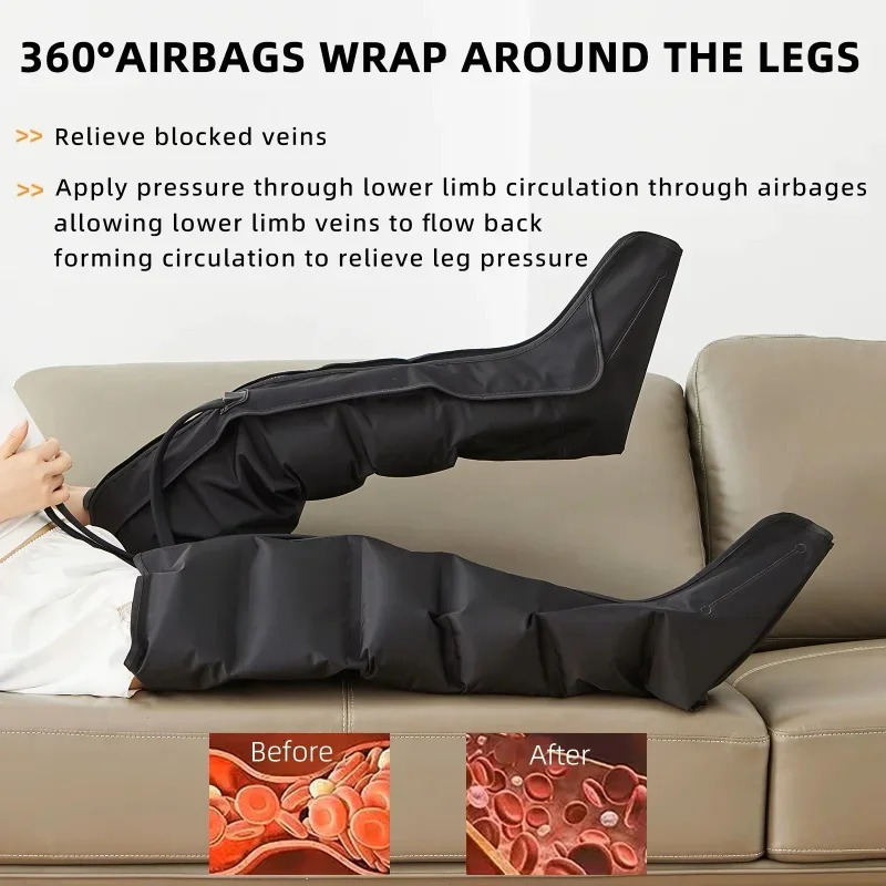 Air Pressure Leg Massager Foot Massage Boots Kneading Squeeze Deep Relaxation Calf With Remote Control 260304