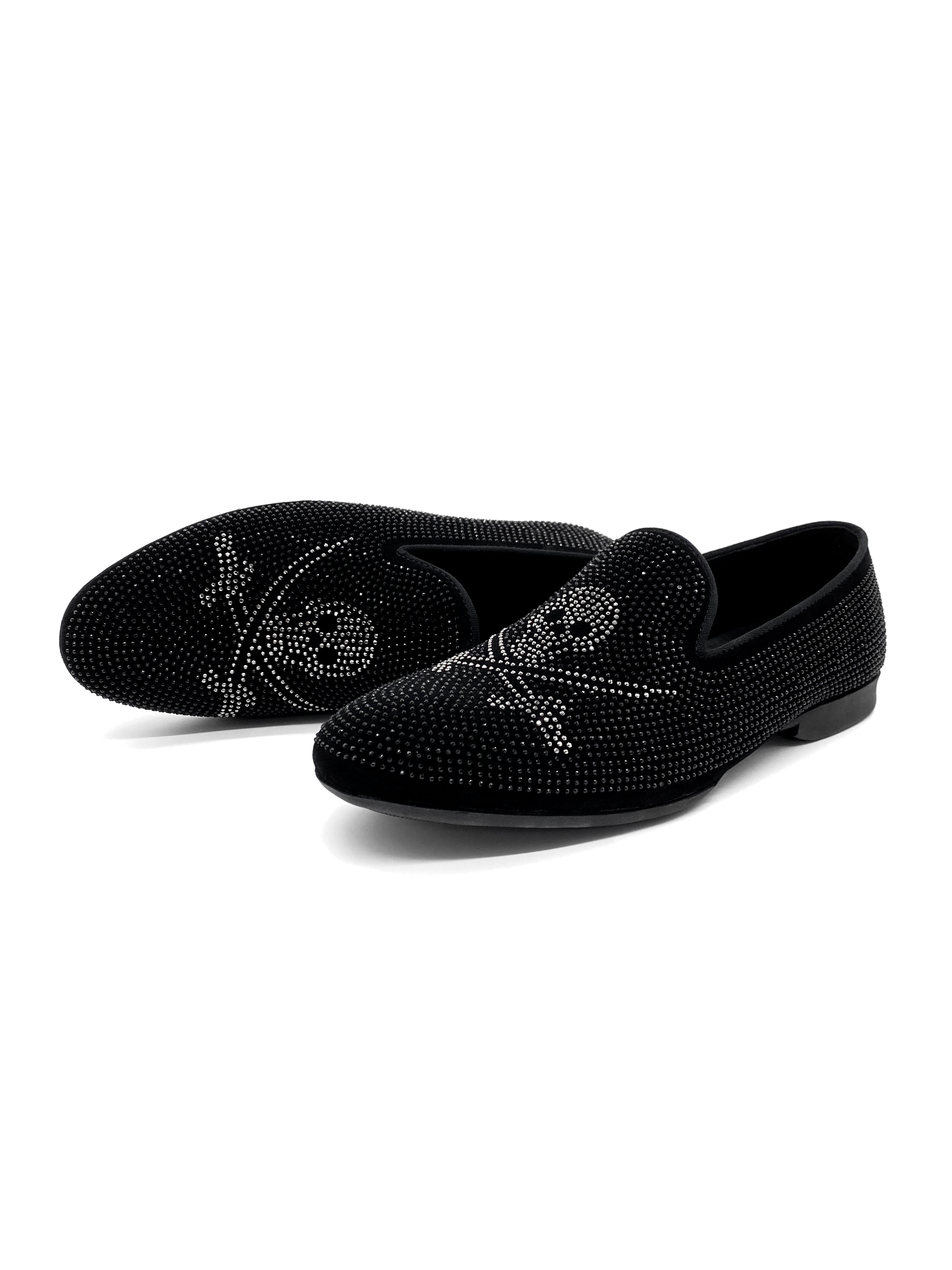 Top Designer dress shoes for men and women Luxury Diamonds loafers suede leather casual loafers flats office shoes with dust bag