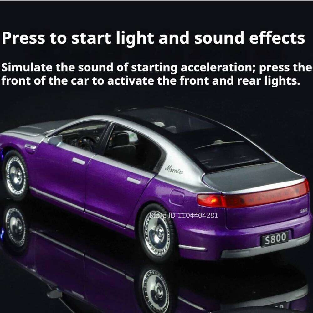 1:32 Scale MAEXTRO S800 LEADING IDEAL L9 Miniature Toys Car Diecast Alloy Models Sound Light Pull Back Vehices Fashion Ornaments Z260306