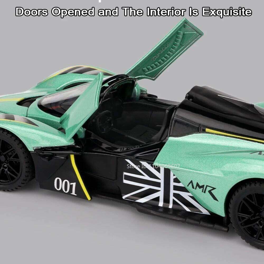 1:32 Valkyrie Vulcan Models Toys Diecast Alloy Cars Doors Opened with Sound Light Pull Back Miniature Vehices Popular Ornaments Z260306