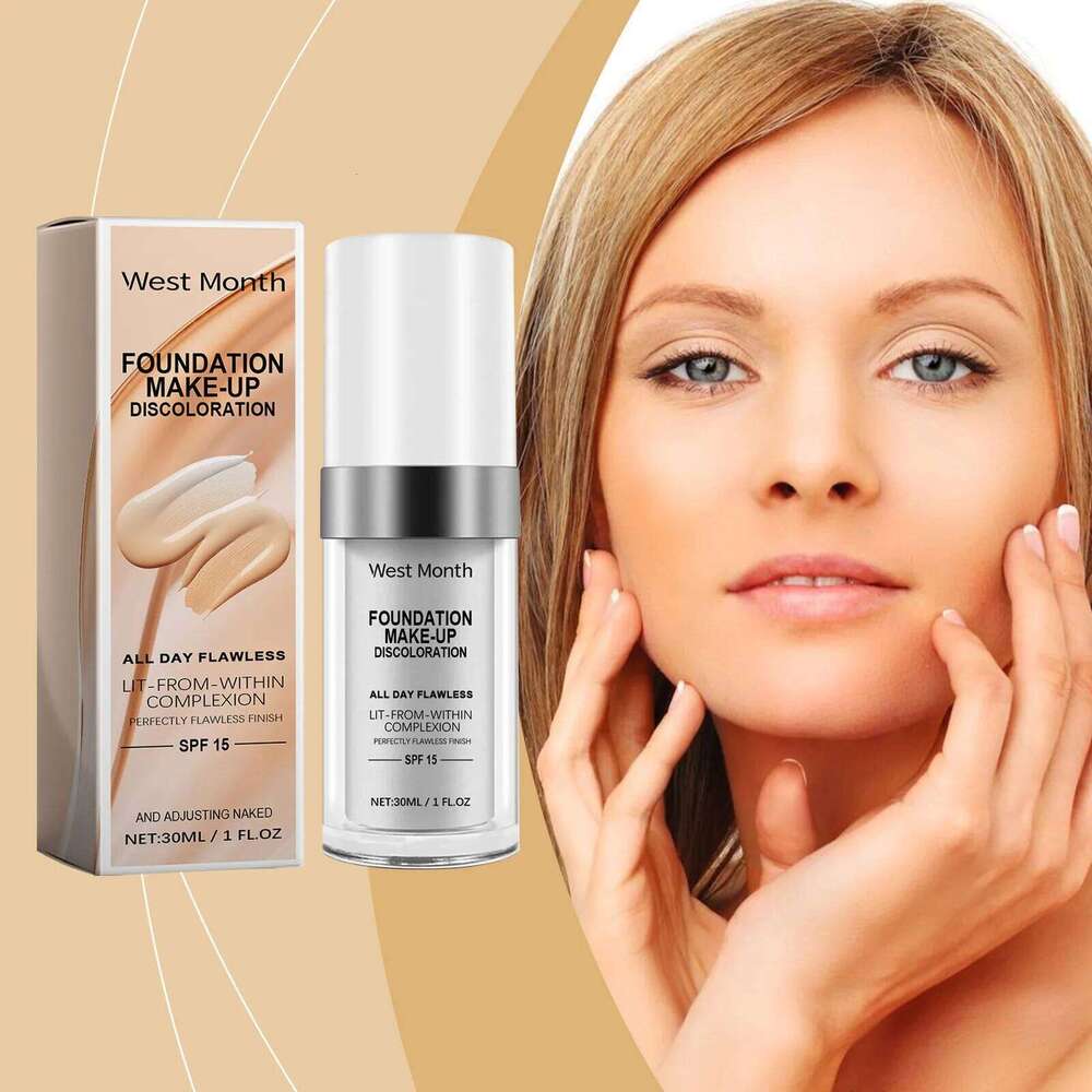 West Month Color Changing Face Matte Finish Moisturizing High Coverage Makeup Base Long-Lasting Waterproof Foundation 26L0306