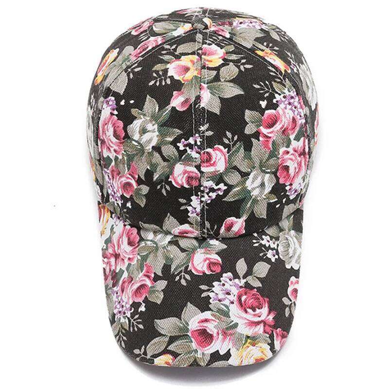 Fashion Women's Summer Floral Print Trucker Hat Outdoor Streetwear Female Baseball Cap With Flowers And Plants Design Y260304