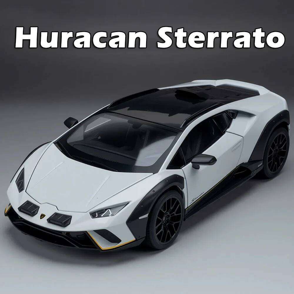 1:18 Lambor Huracan Sterrato Revuelto Miniature Model Diecast Alloy Sports Car Toys Shock Absorption Sound Light Vehice Boy Gift Z260306