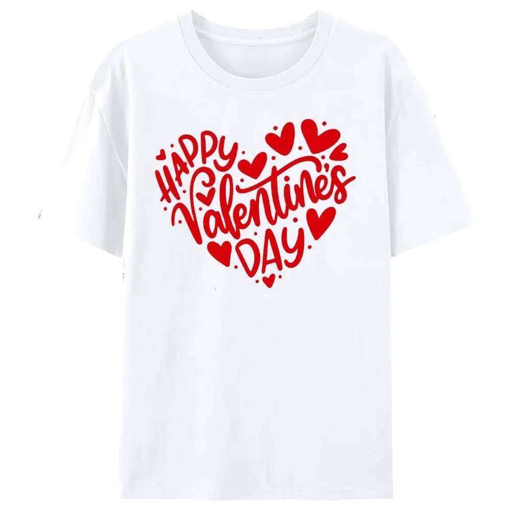 Happy Valentine's Women Shirt Valentines Day Gift for Her Festival Costumes Women's Aesthetics Clothes Fashion Casual Tops XJ260306