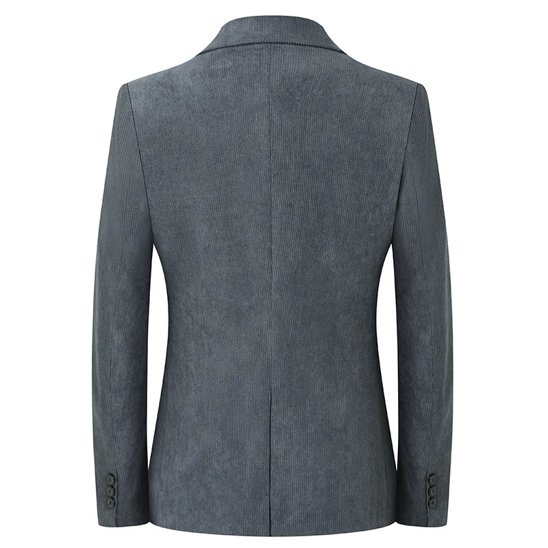 Blazer Hombre High-quality Mens Fashionable Corduroy Jacket Business Casual Social Banquet Formal Suit Jacket Plus Size Blaze 260306
