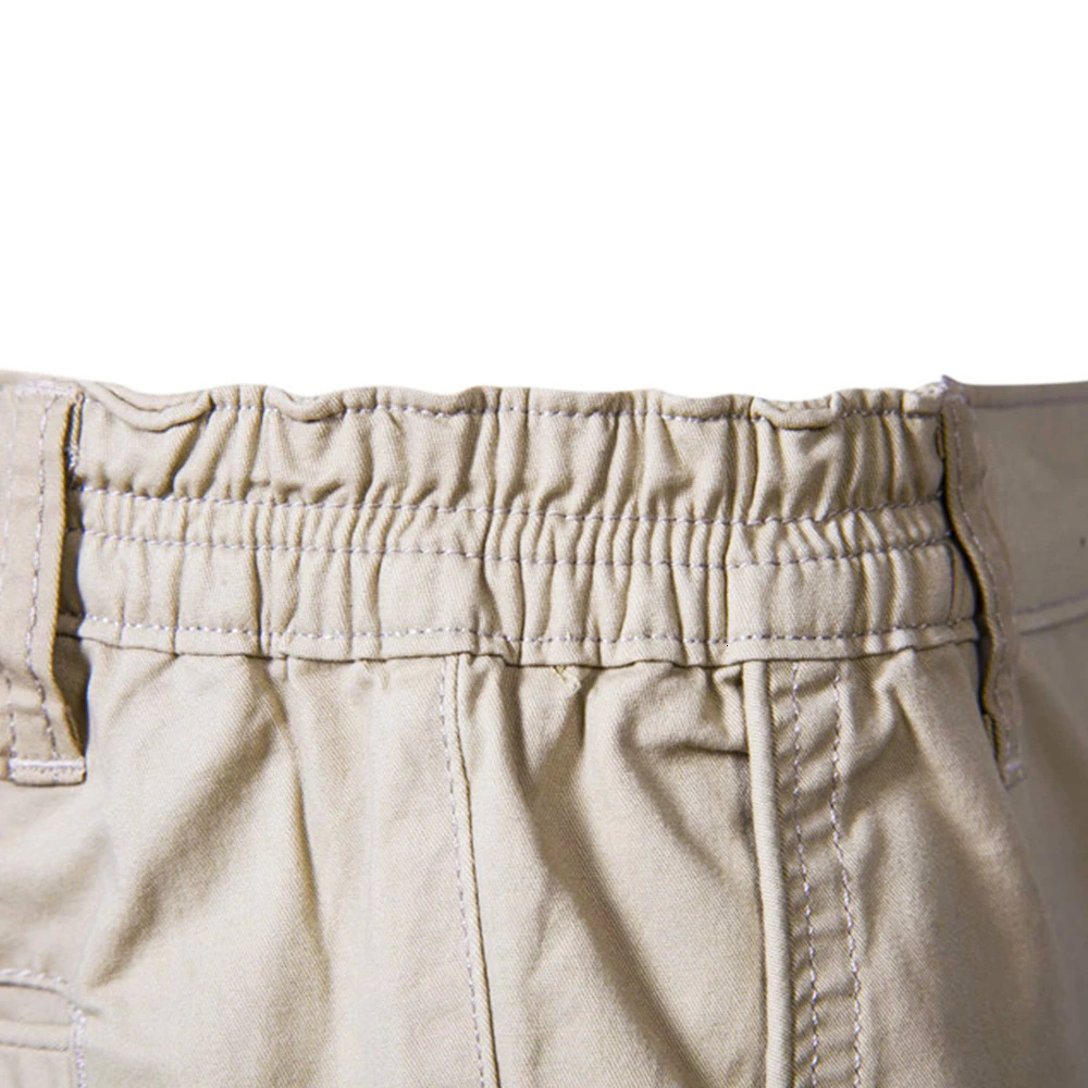 Summer 100 Cotton Solid Shorts Men High Quality Casual Business Social Elastic Waist Men Shorts 10 Colors Beach Shorts 260304