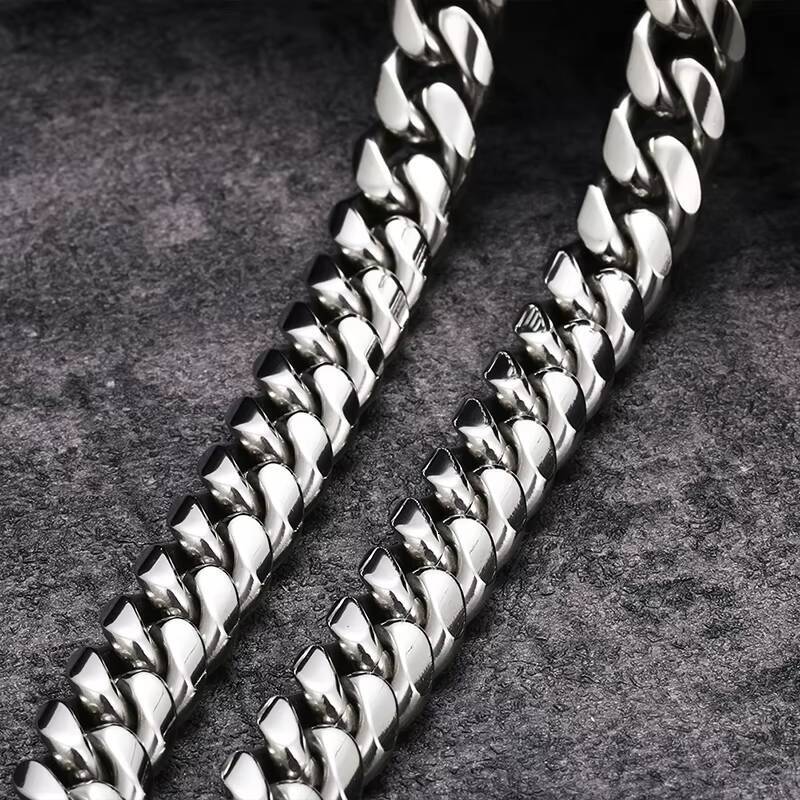 Wholesale Fashion Jewelry Hip Hop Moissanite/Zircon Cuban Link Chain Necklace for Men