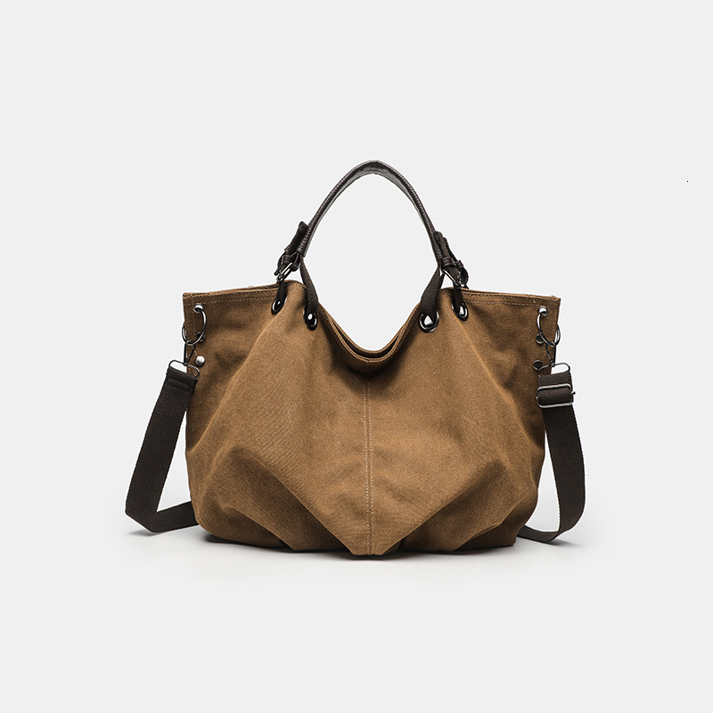 Vintage women's handbag commuting handbag lazy style large capacity work canvas bag designer bag shoulder bag crossbody bag
