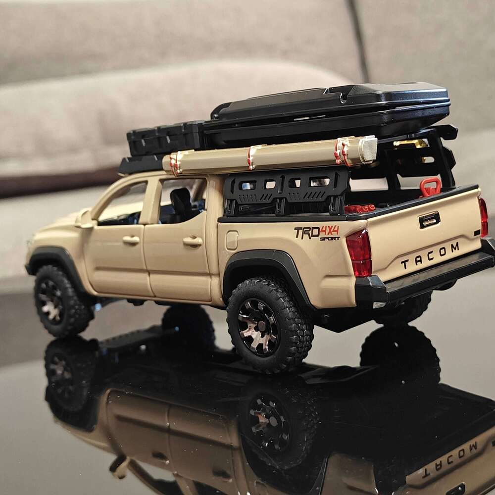 1:32 Toyota Tacoma TRO Off Road Pickup Alloy Diecast Model Computer Desktop Decoration With Sound Light Beautiful Christmas Gift Z260306