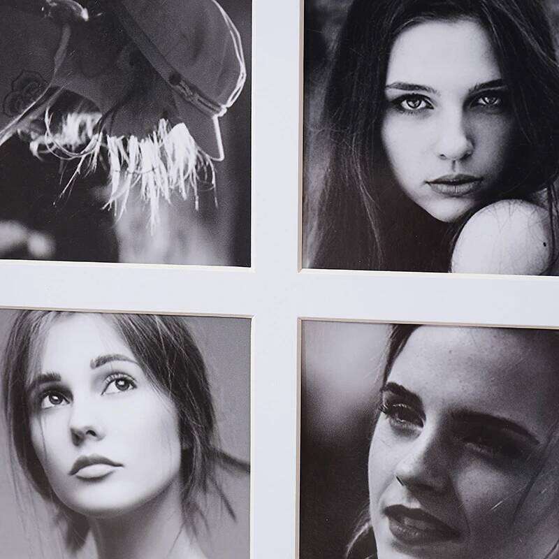 1PC wooden frame collage with 4 openings suitable for wall and table decoration photo frames H260306