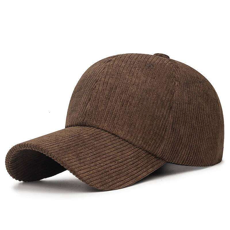 Corduroy Baseball Cap - Adjustable Snapback, Breathable Versatile Striped Casual Hat Y260304