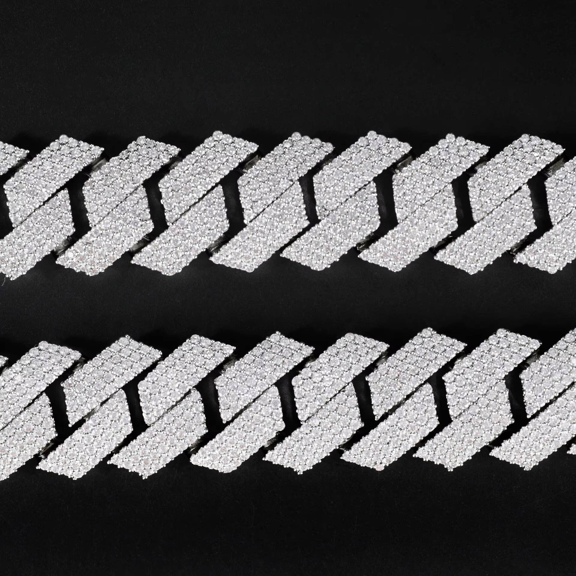 Iced Out 4rows 16mm VVS Moissanite Miami Cuban Link Chain Pass Diamond Tester GRA Hip Hop 925 Sterling Silver Bracelet