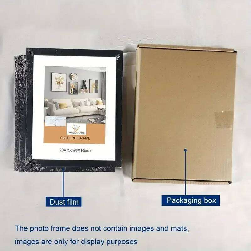 3pcs Black White Apricot A4 A3 Solid Wood Photo Mounted on The Wall or Desktop Poster Frame Comes with Hardware H260306