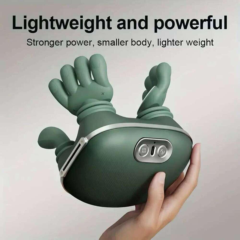 New Rechargeable Portable 5-Finger Human-Like Neck Shoulder Massager with Heat for Trapezius & Cervical Spine Relaxation 26Y0307