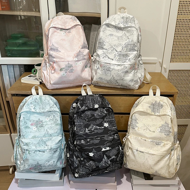 Chinese Style Backpack with Large Capacity and Multiple Pockets A Casual Suitable for Daily Student Use 260307