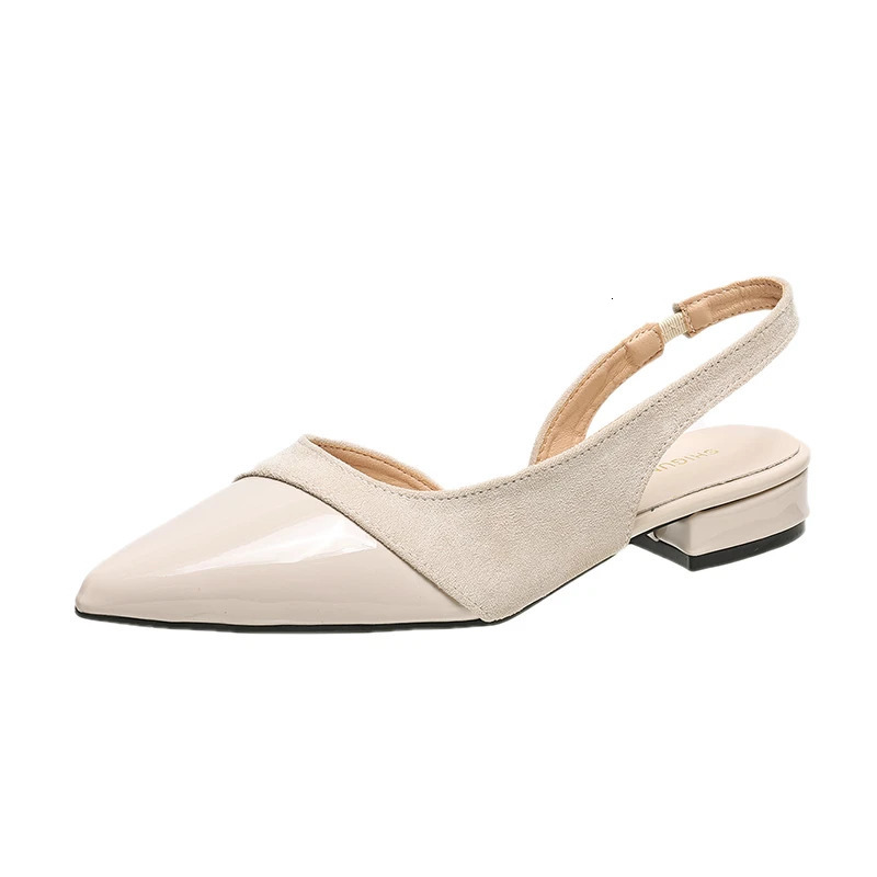 Cover Toe Women Sandals Fashion Slip On Singbacks Shoes Eelgant Outdoor Low Heel Sandalias Shoes 260303