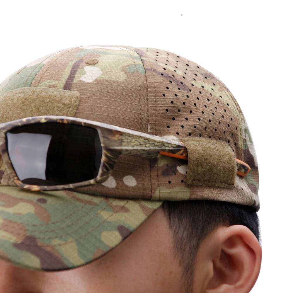 1pc New Men Camouflage Baseball Cap Breathable Sunscreen Outdoor Sports Hunting Hiking Camping Beach Fishing Sun Hat Y260304