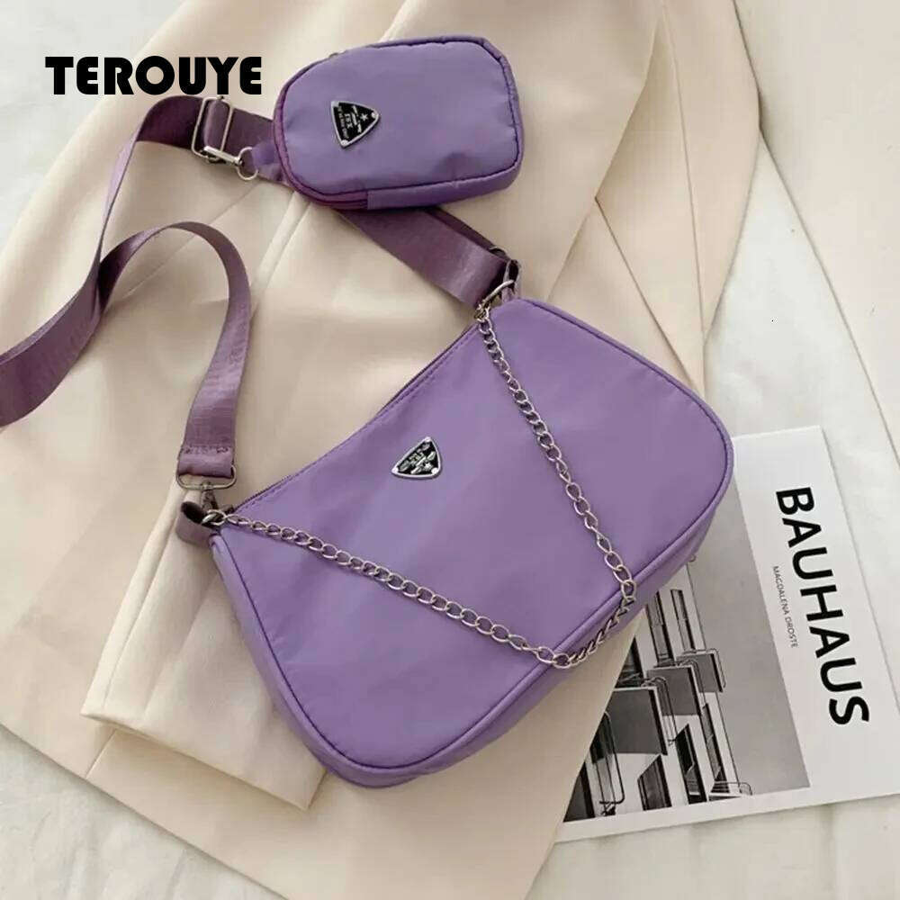 Nylon Crossbody For Women Fashion Portable Casual Underarm Students Cross Body Bag TEROUYE