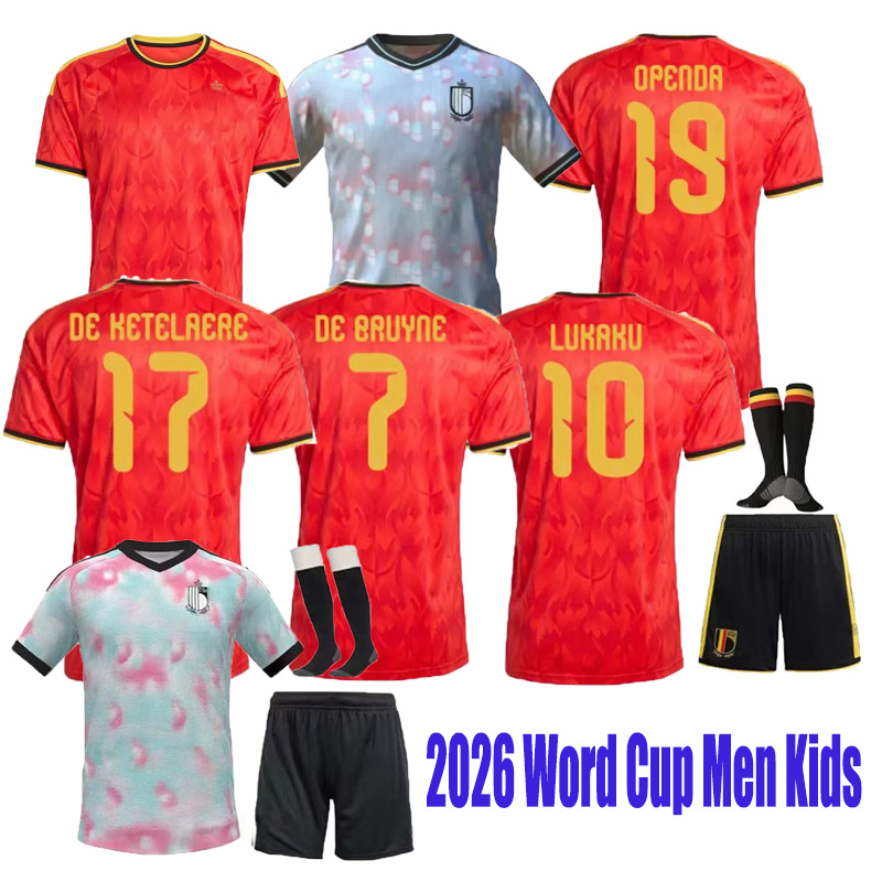 2627 Belgium Soccer Jersey Home DE BRUYNE TIELEMANS TROSSARD OPENDA football Shirt DE CUYPER DOKU FOFANA MEUNIER BATSHUAYI Word Cup Football shirts Men kids kit668