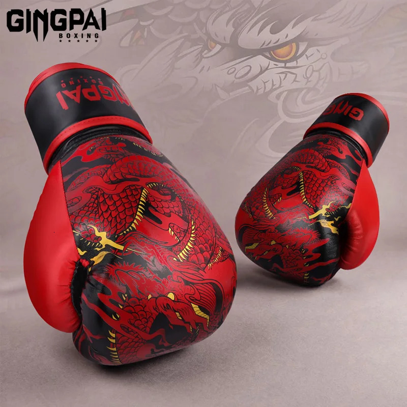 101214oz Boxing Gloves Professional Adult Sanda Muay Thai Fighting Men and Women Training Sandbag Free Fight MMA 260228