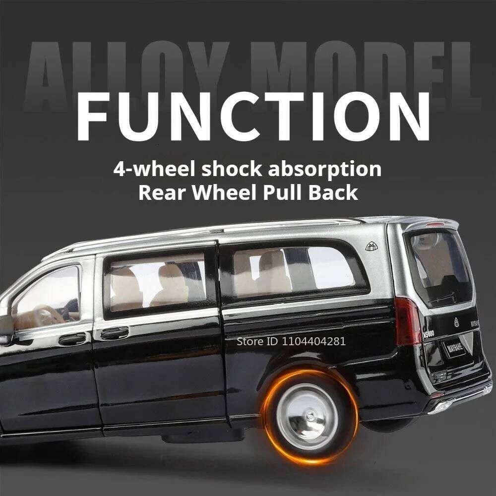 1:24 Scale VS680 Miniature Toys Car Diecast Alloy Model Four Wheel Suspension Doors Opened Sound Light Vehice Kids Birthday Gift Z260306
