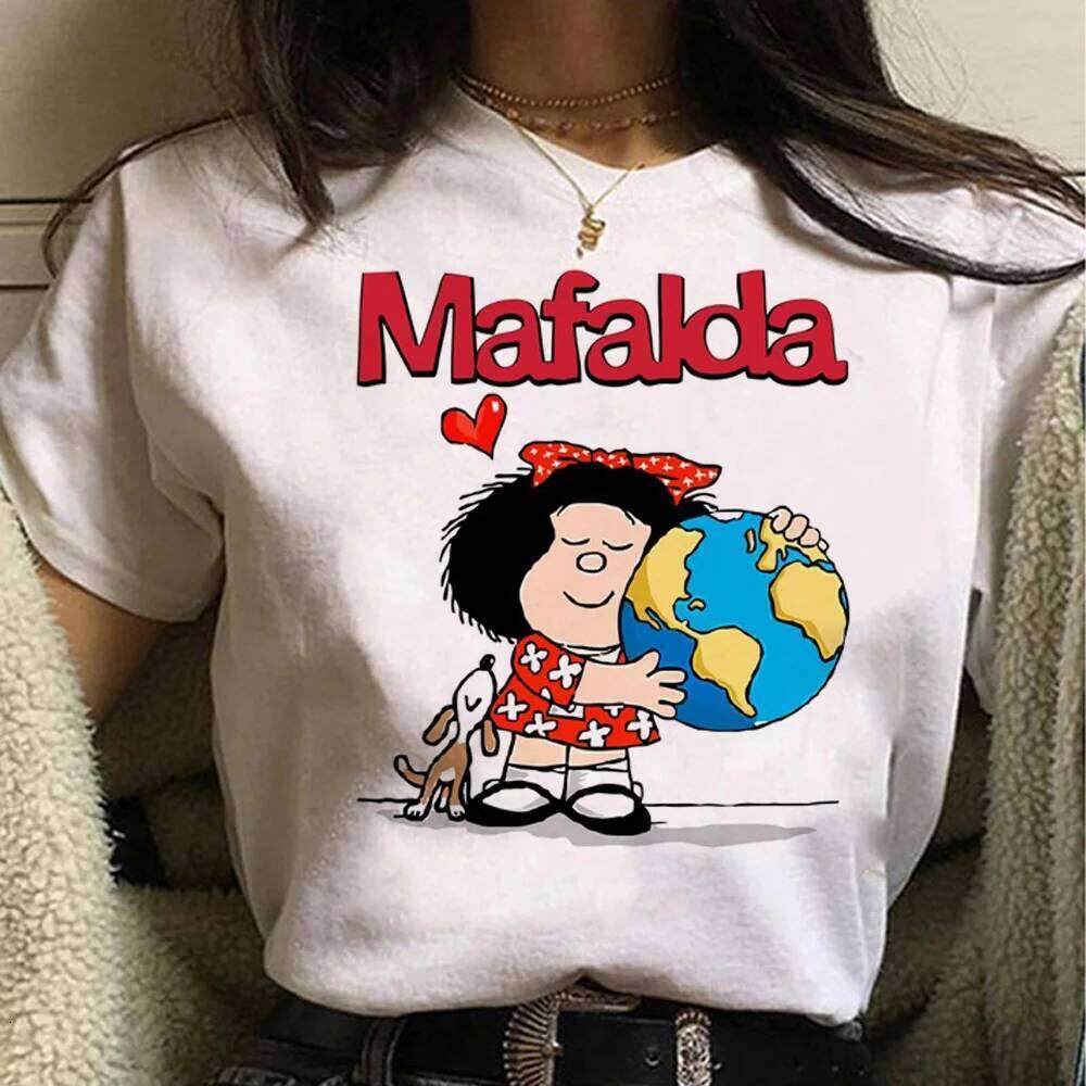 Mafalda t-shirts women harajuku Japanese anime top female 2000s manga clothes XJ260306 XJ260306