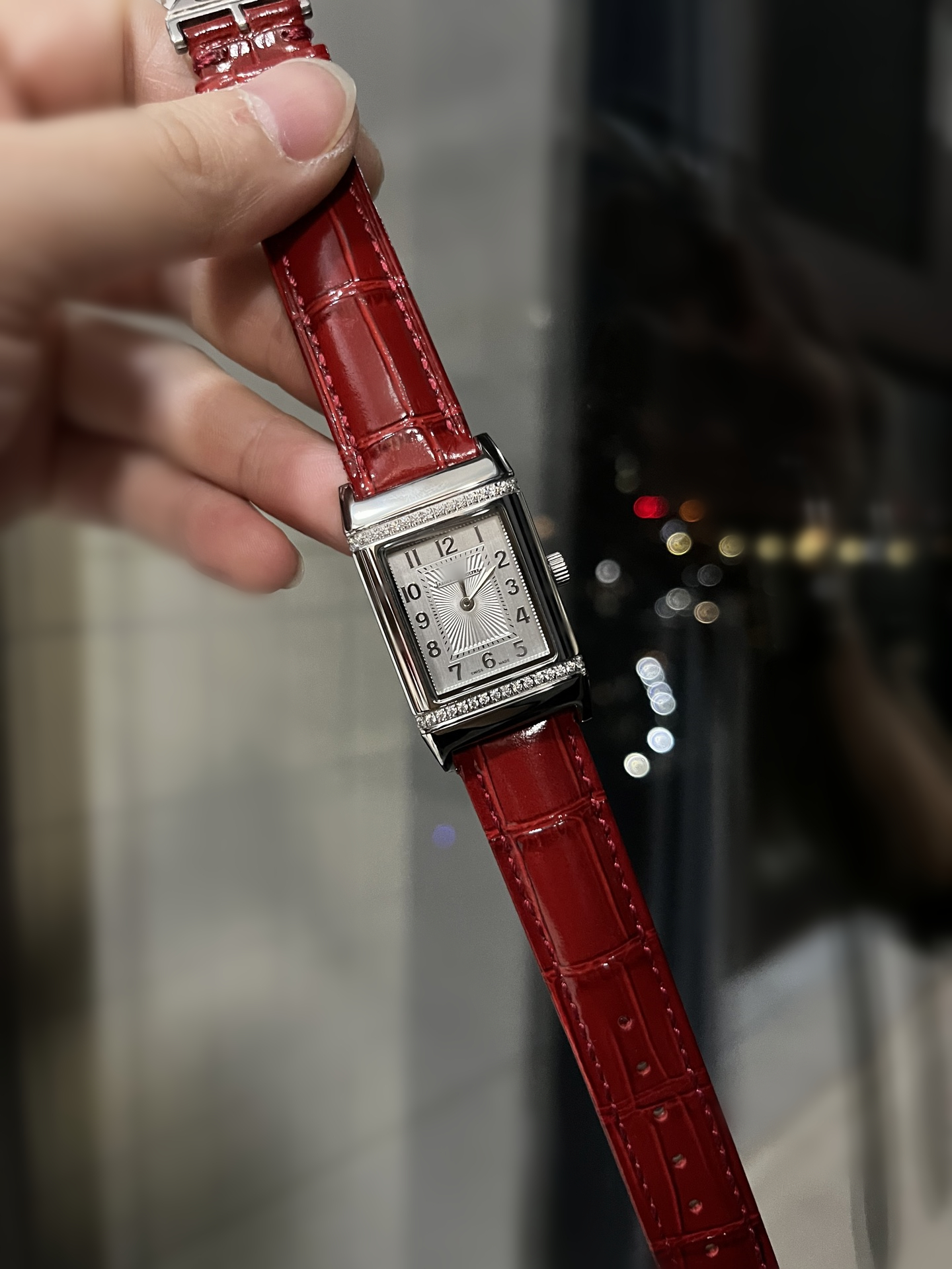 Mens women REVERSOity 1931 thin Flip Watches quartz Automatic Movement Watch womens men Diamond encrusted Wristwatches waterproof Luminous montre de luxe #3573