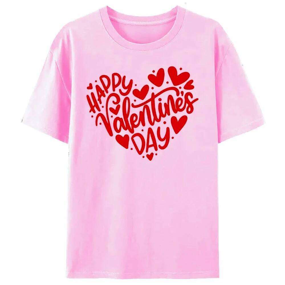 Happy Valentine's Women Shirt Valentines Day Gift for Her Festival Costumes Women's Aesthetics Clothes Fashion Casual Tops XJ260306