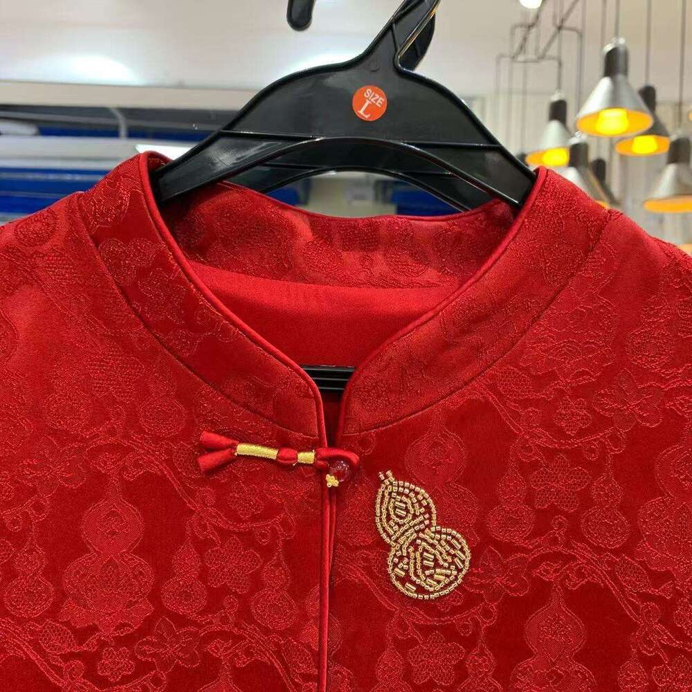 Mardi Hefxessdr Big Red Small Gourd Vest New Faion Slimming National Women's Topwear Chinese style