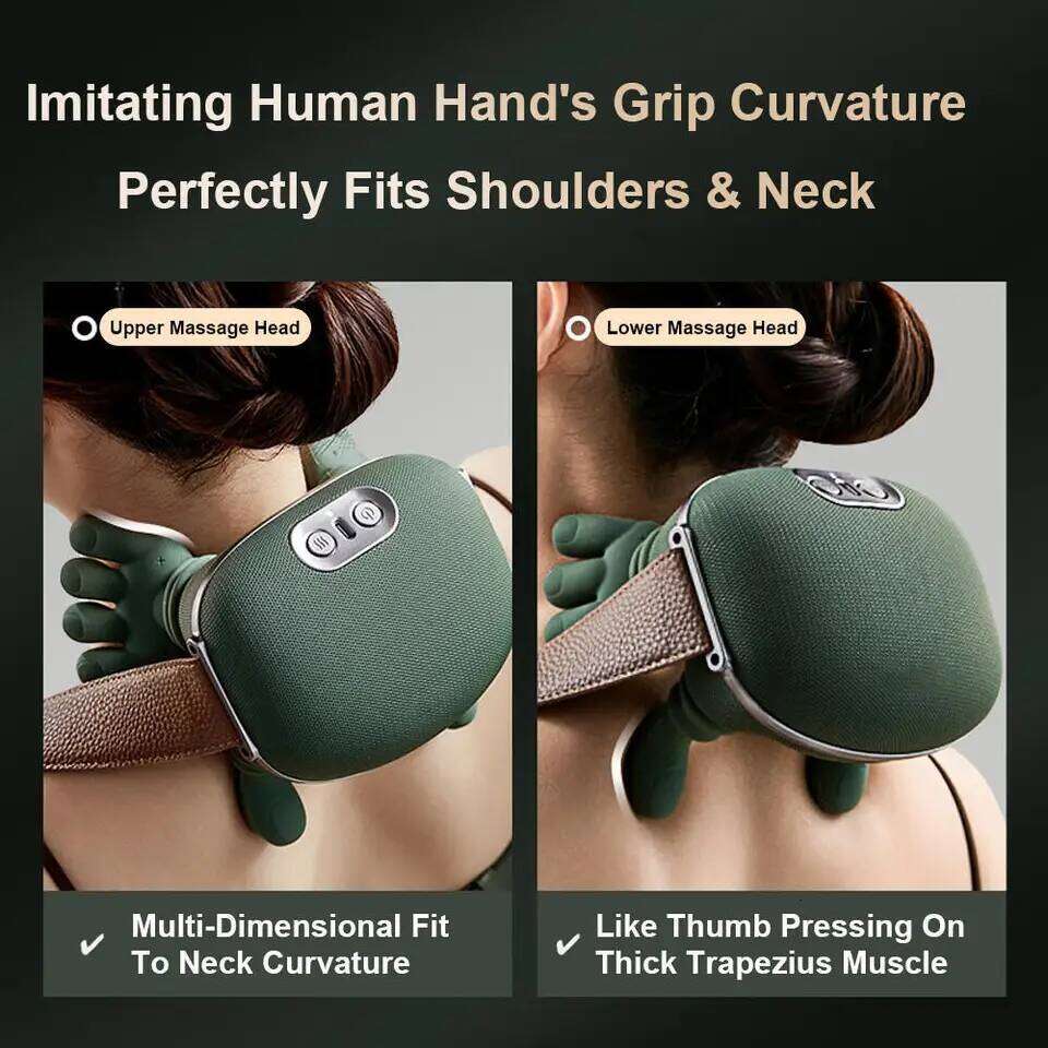 Electric Neck and Shoulder Cervical Spine Massager Trapezius Kneading Muscles Back Massagers Pillow Relaxation 26Y0307