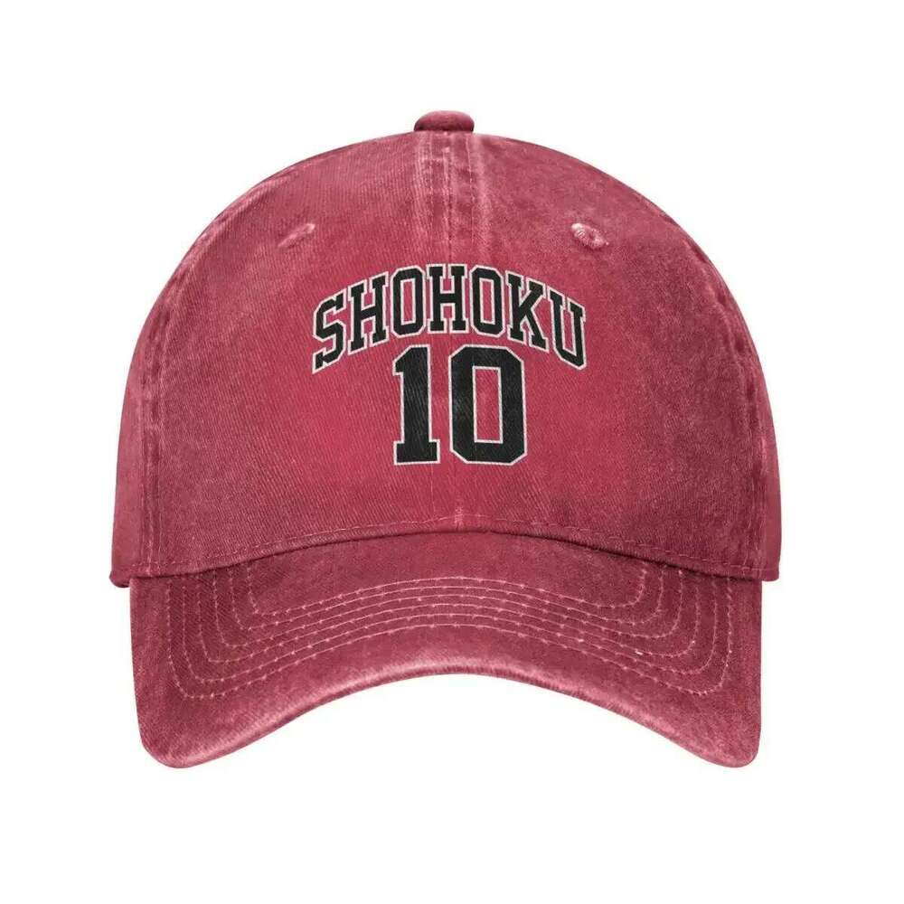 Retro Shohoku Slam Dunk Anime Cartoon Baseball Men Women Distressed Denim Snapback Cap Outdoor Summer Caps Hat Y260304