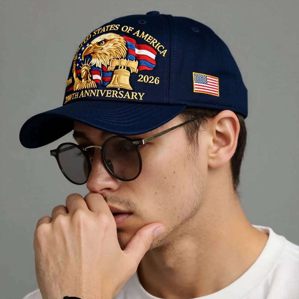 Breathable Baseball Retro Washed Versatile Patriotic Cap US 250th Anniversary Tribute Hat Y260304